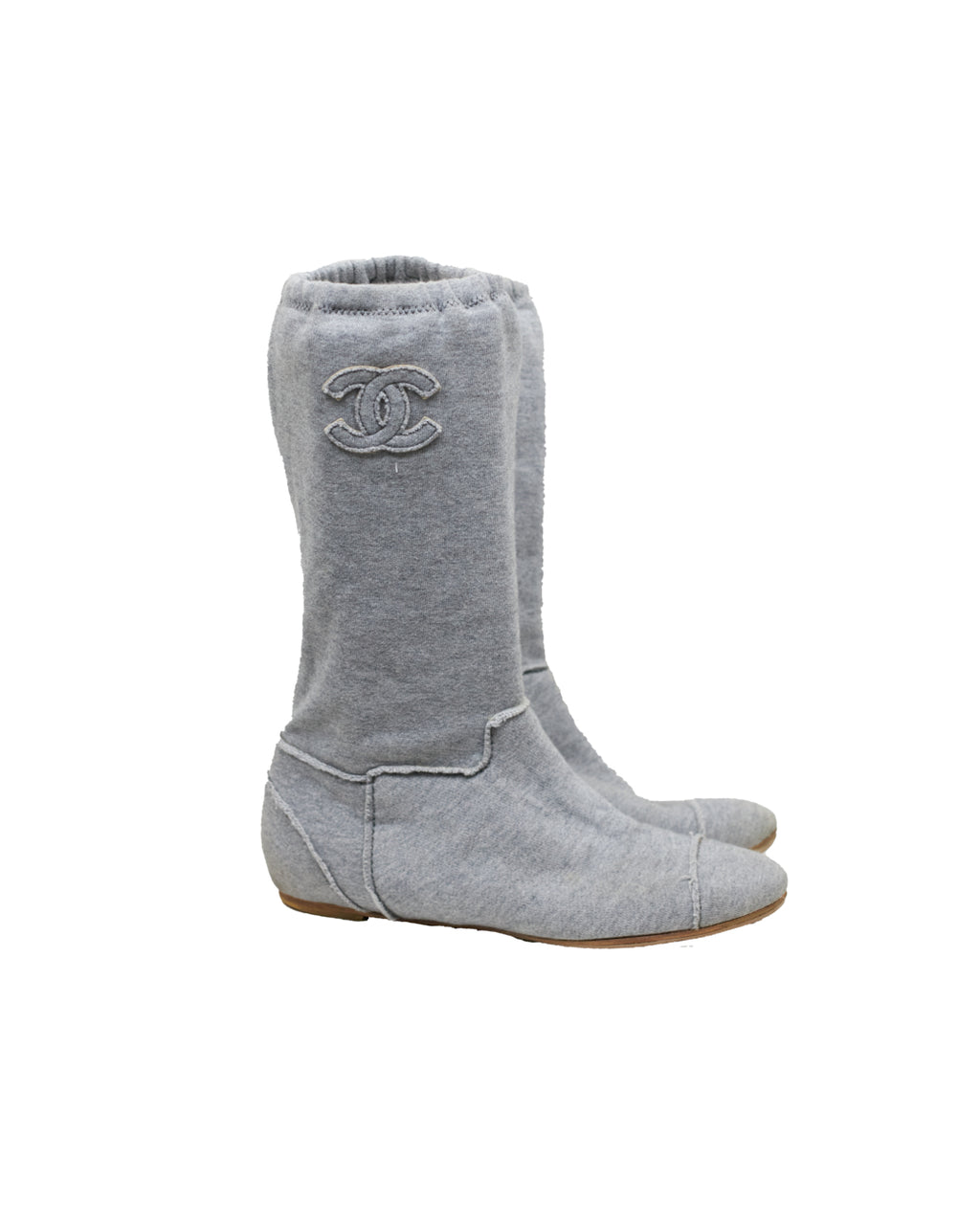 Chanel grey clearance boots