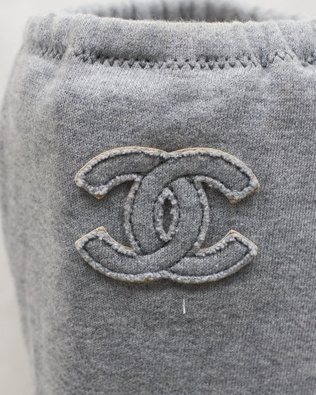 Bottes en coton gris Chanel - Taille 38,5
