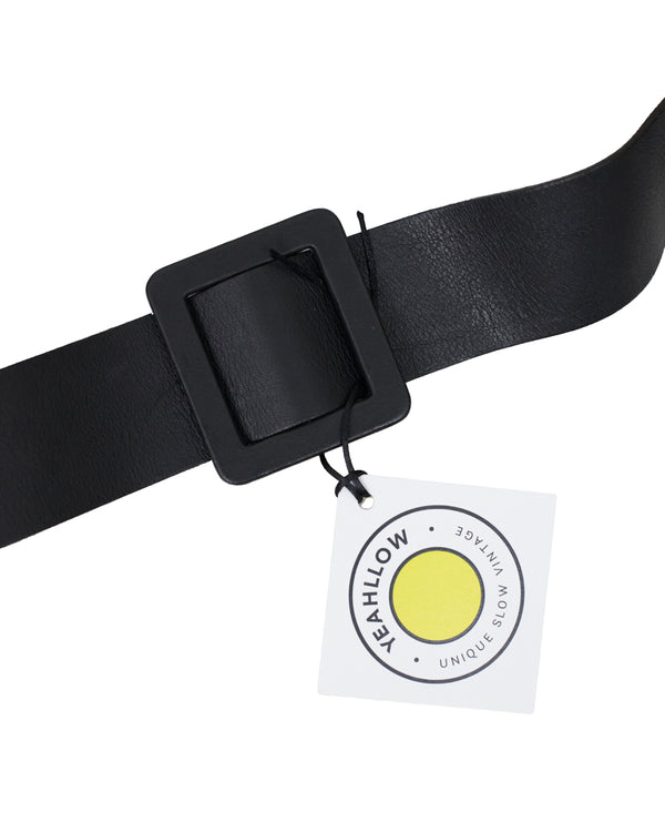 Marni Black Leather Belt - size 36