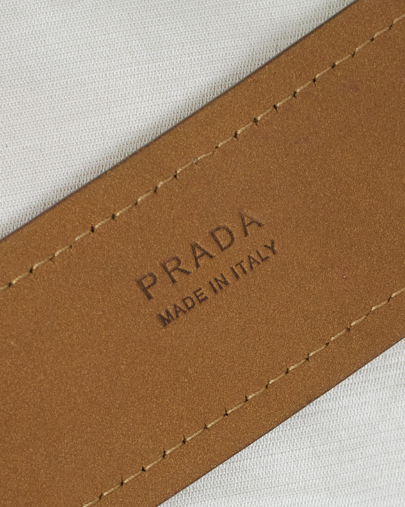 Prada Gold Leather Belt - size 36