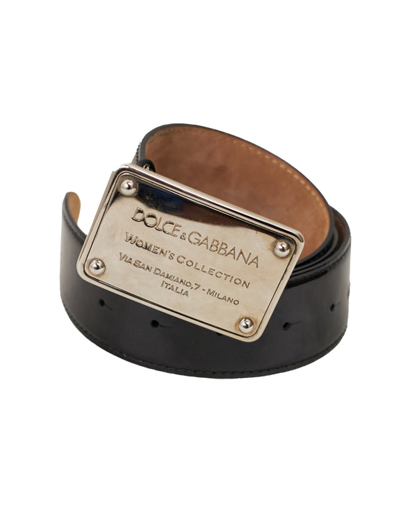 Dolce&Gabbana Black Signature Belt - size 36