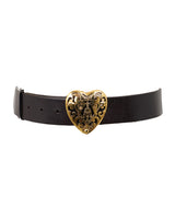 Gucci Brown Leather Heart Belt - size 36
