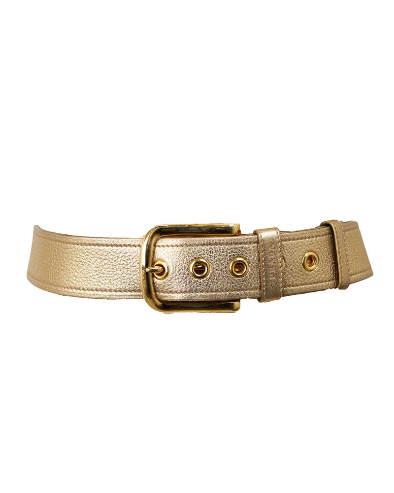 Prada Gold Leather Belt - size 36