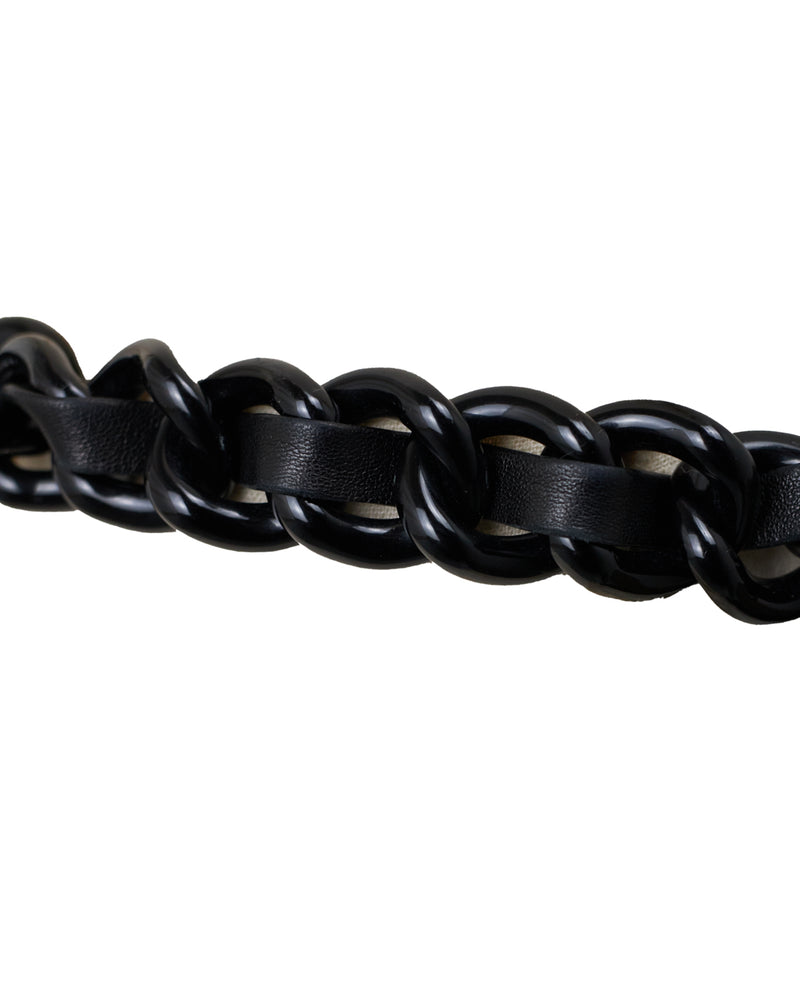 Prada Black Pvc Leather Belt - size 36
