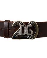 Dolce&Gabbana Brown Glitter Belt - size 36